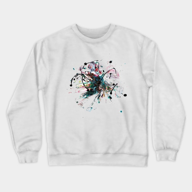 Abstract flower bright emotions fluid Crewneck Sweatshirt by Nastya Li